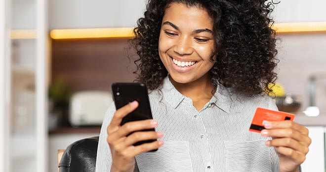 woman with credit card